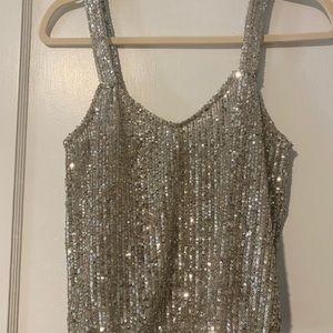 Zara sparkly sequin, linen lined inseam. Small, perfect condition. Glam,…